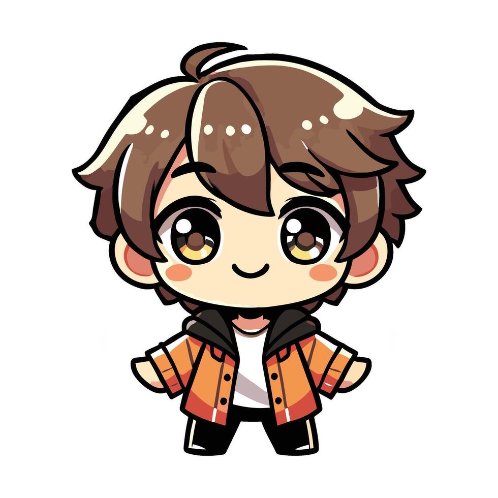 Cool Boys smiling cartoon vector