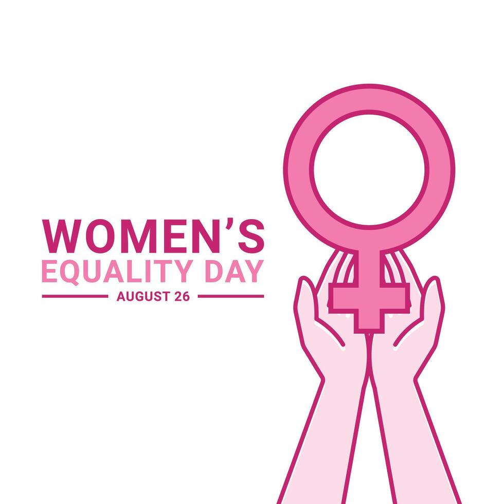 Women's Equality Day Design Background, Banner, Card, Poster Template For Holiday August 26 vector