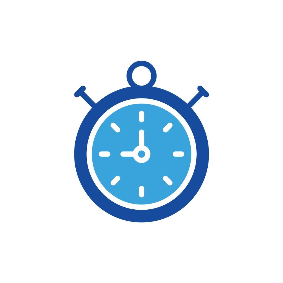 a stopwatch icon on a white background vector