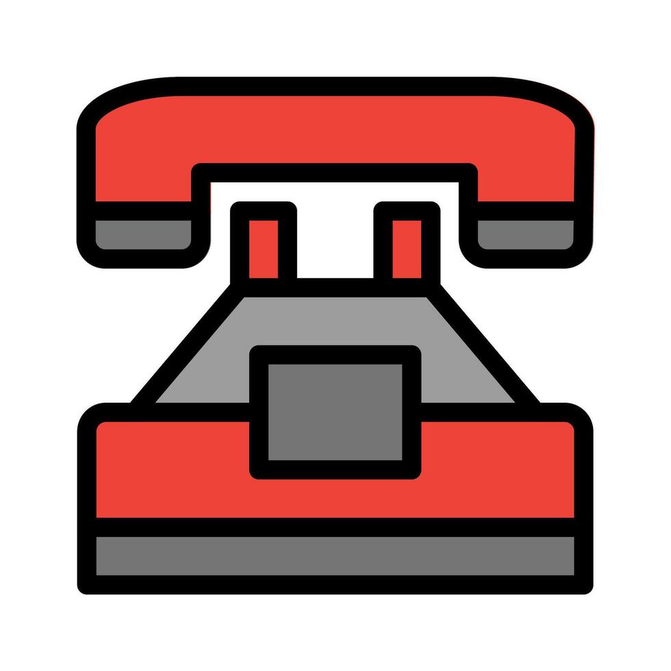 a red telephone icon on a white background vector