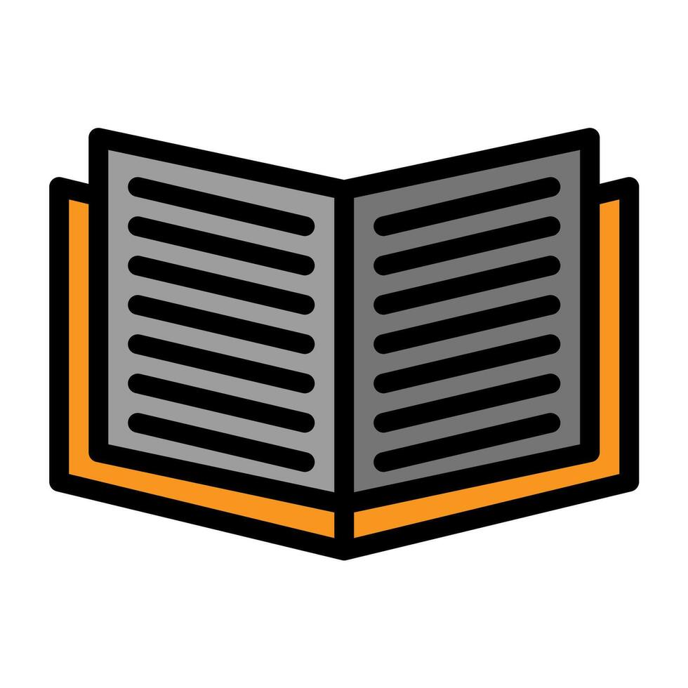 an open book icon on a white background vector