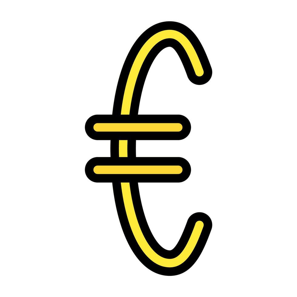 euro sign icon isolated on white background vector