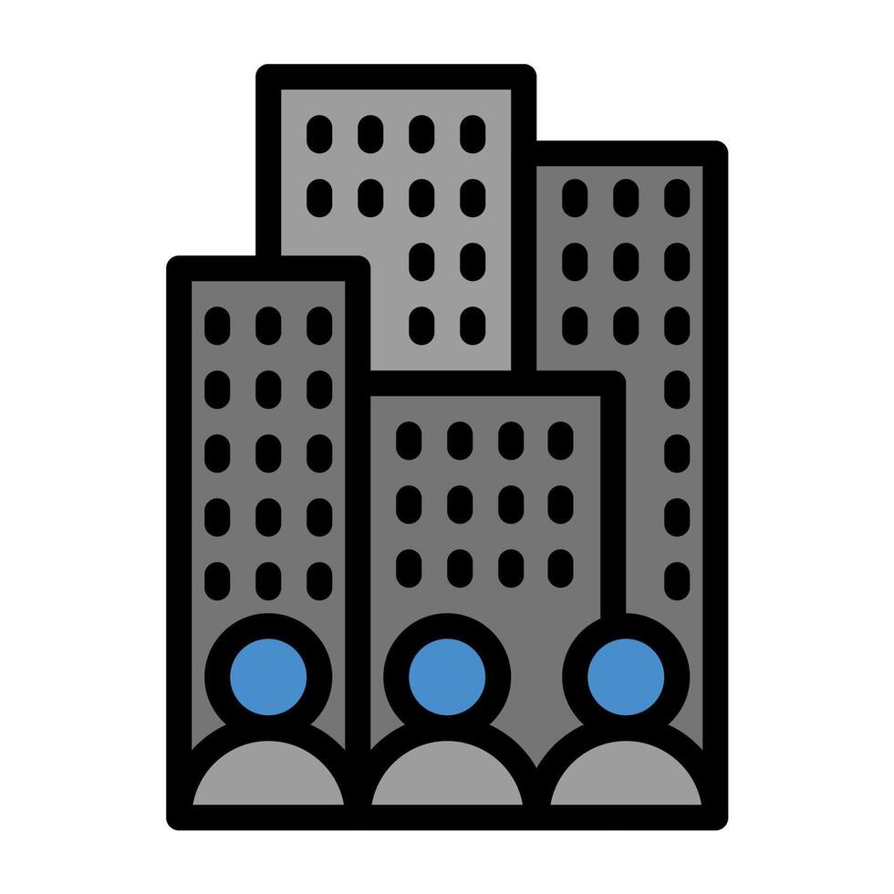 a city skyline with people in the background vector