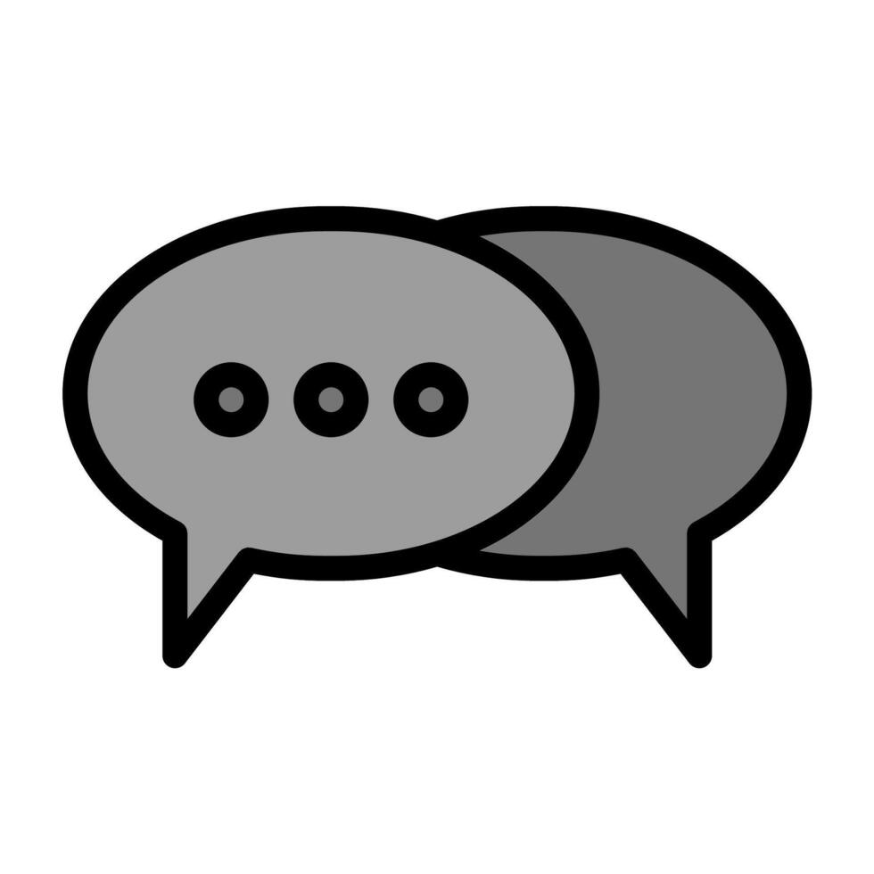 two speech bubbles with two dots in each vector