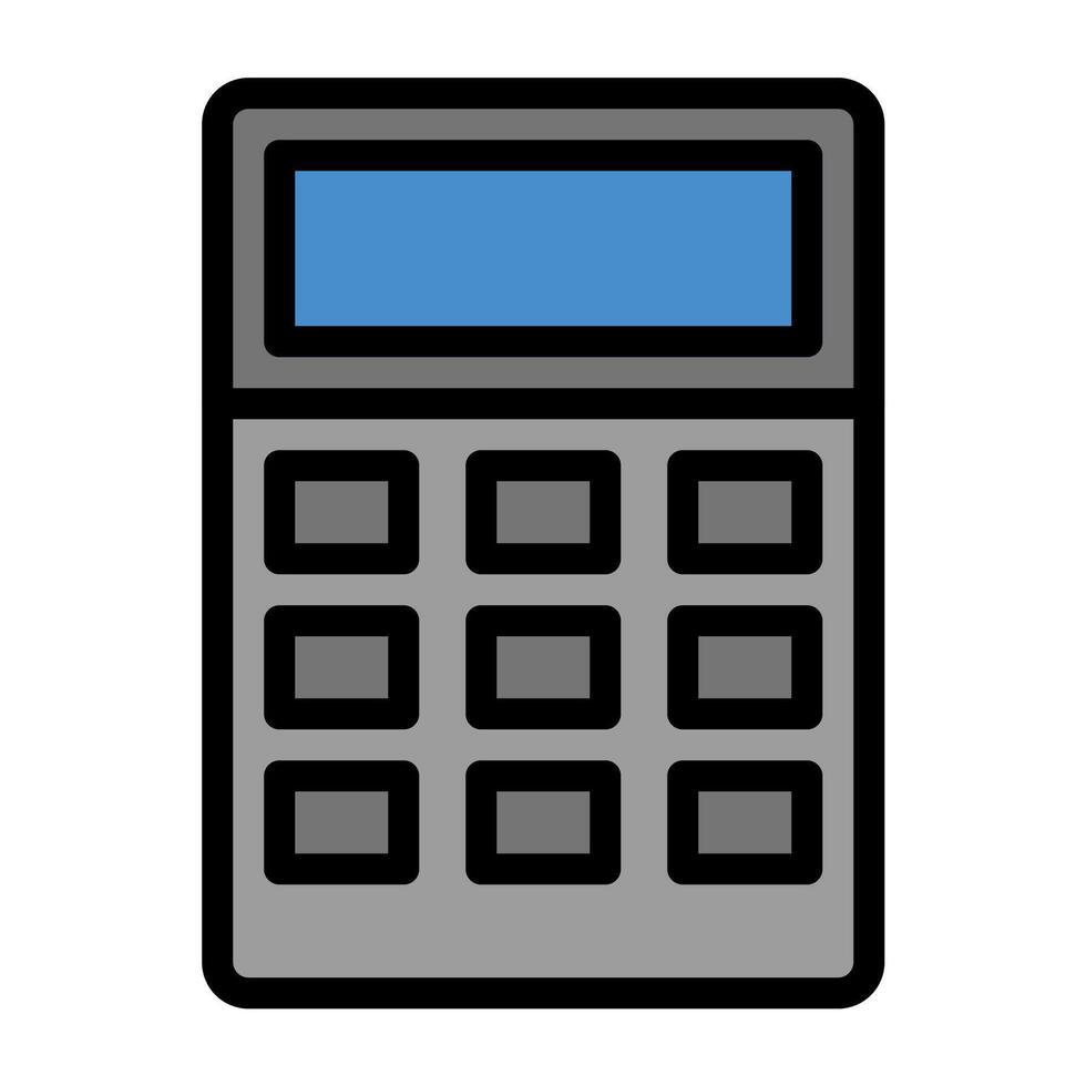 a calculator icon on a white background vector