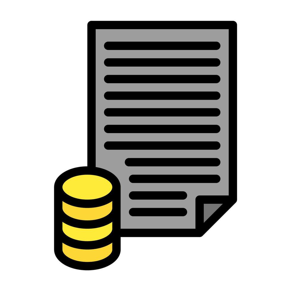 a stack of coins and a document vector