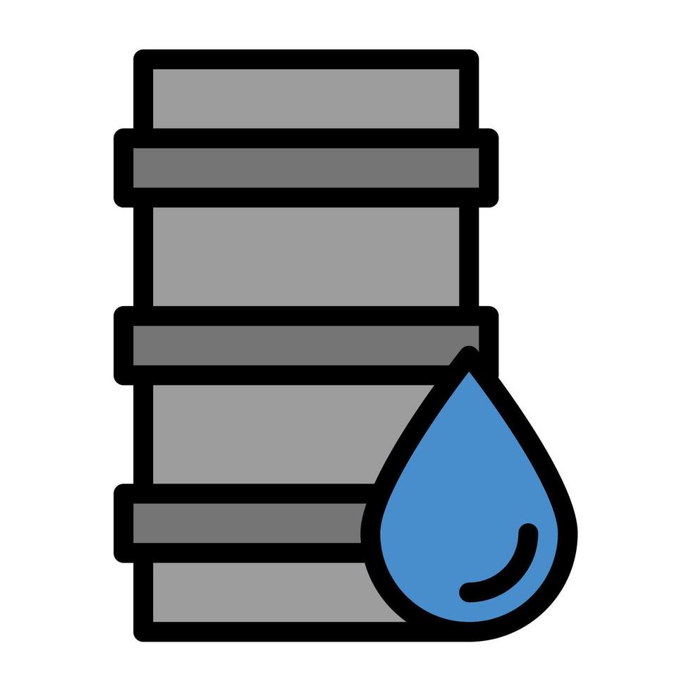 barrel icon with water drop illustration vector