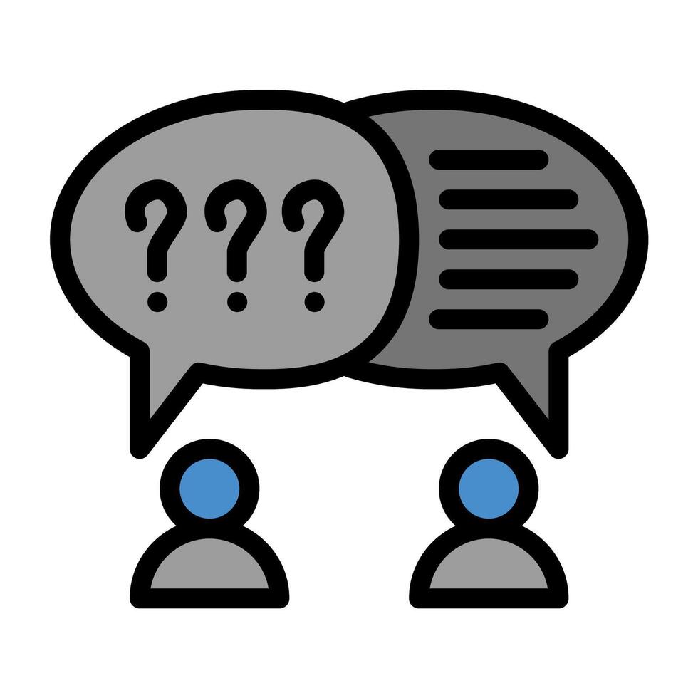 two people with question marks on their heads vector