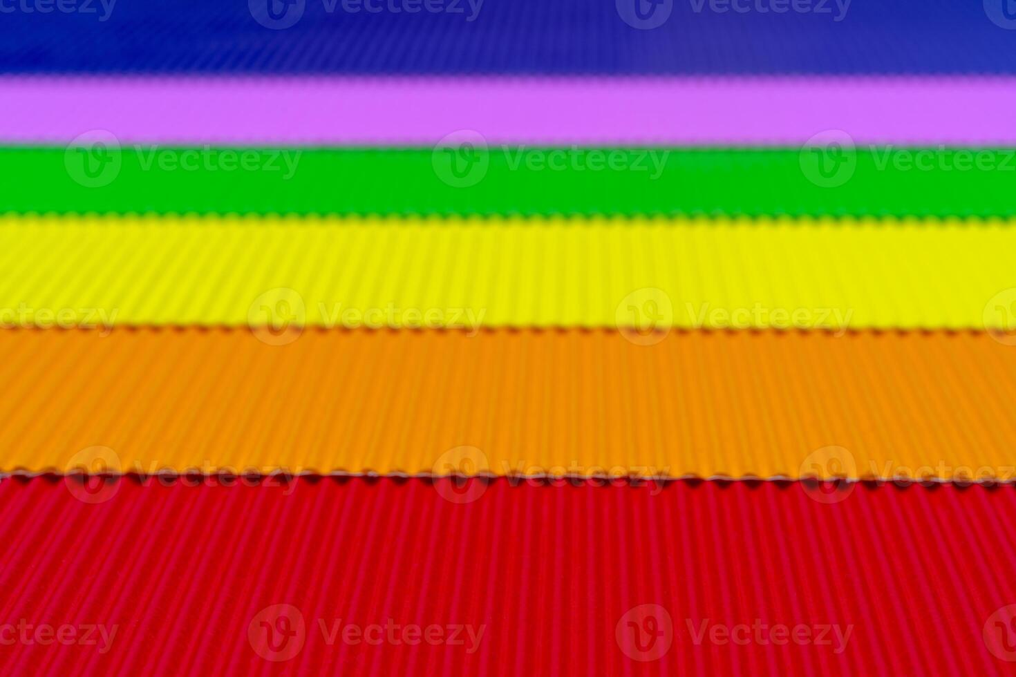 Colored background of corrugated paper. Soft focus. Copy space. photo