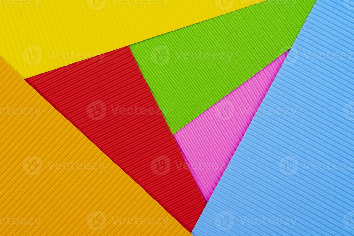 Colored background of corrugated paper. Soft focus. Copy space. photo