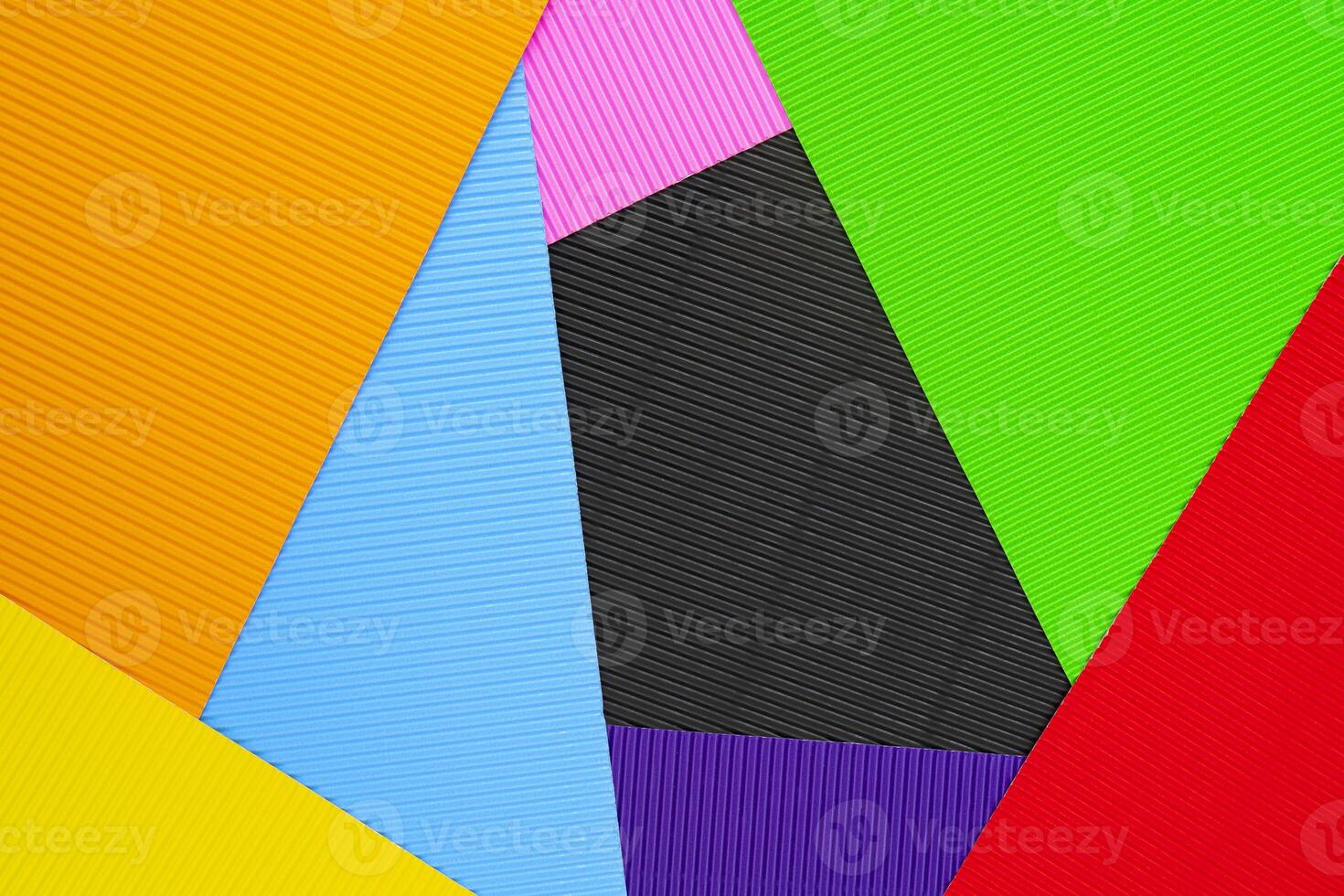 Colored background of corrugated paper. Soft focus. Copy space. photo