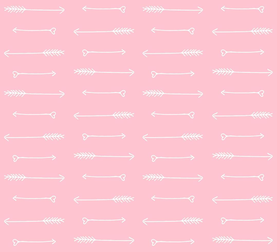 Seamless pattern of Valentines cupid arrow vector