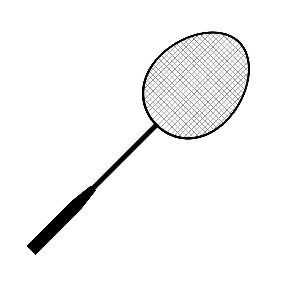 Flat badminton racket vector