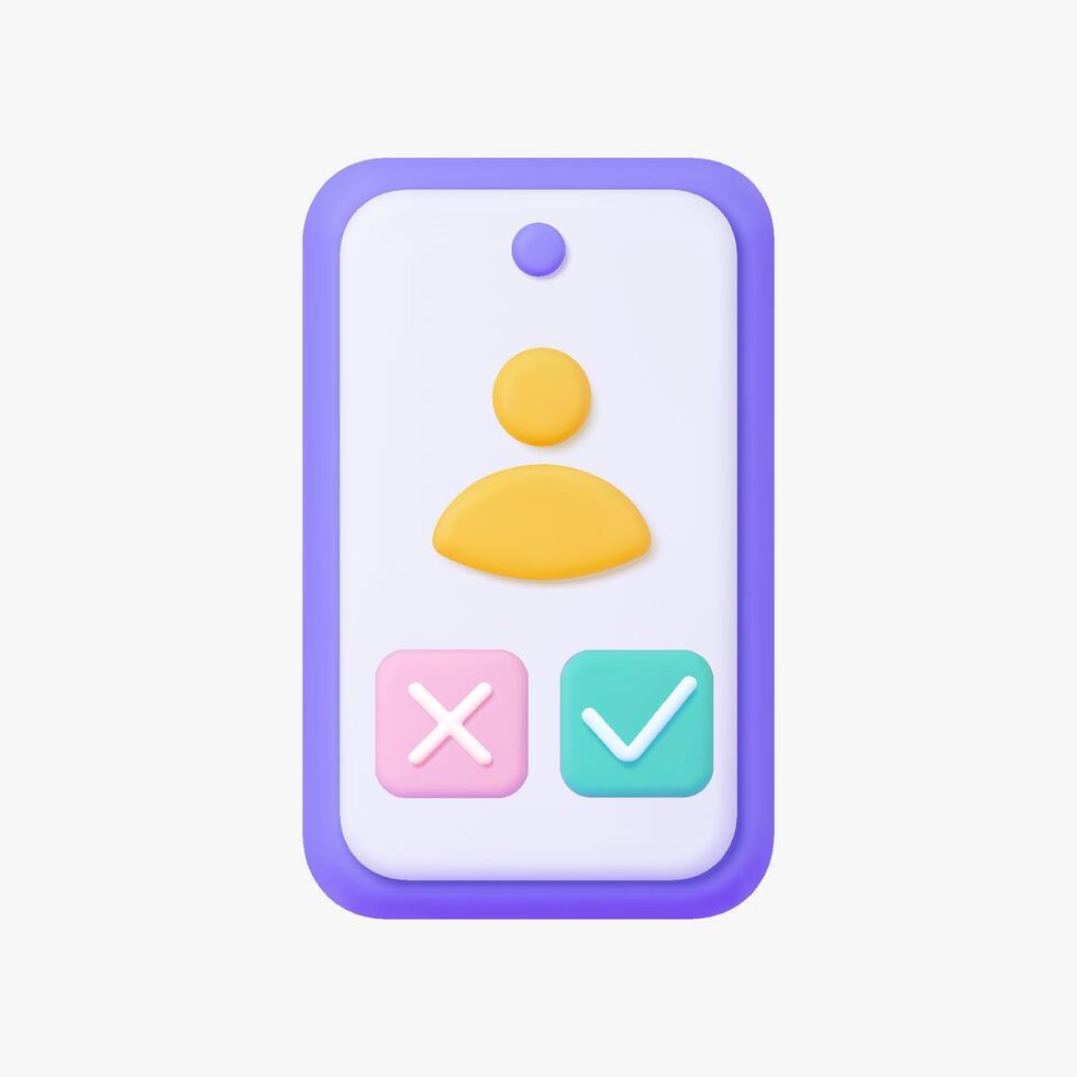 Phone calling 3d icon. Isolated on white. vector