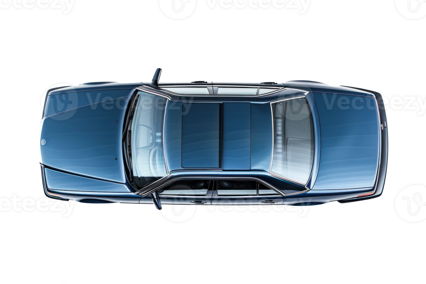 top view of a car on a transparent background png
