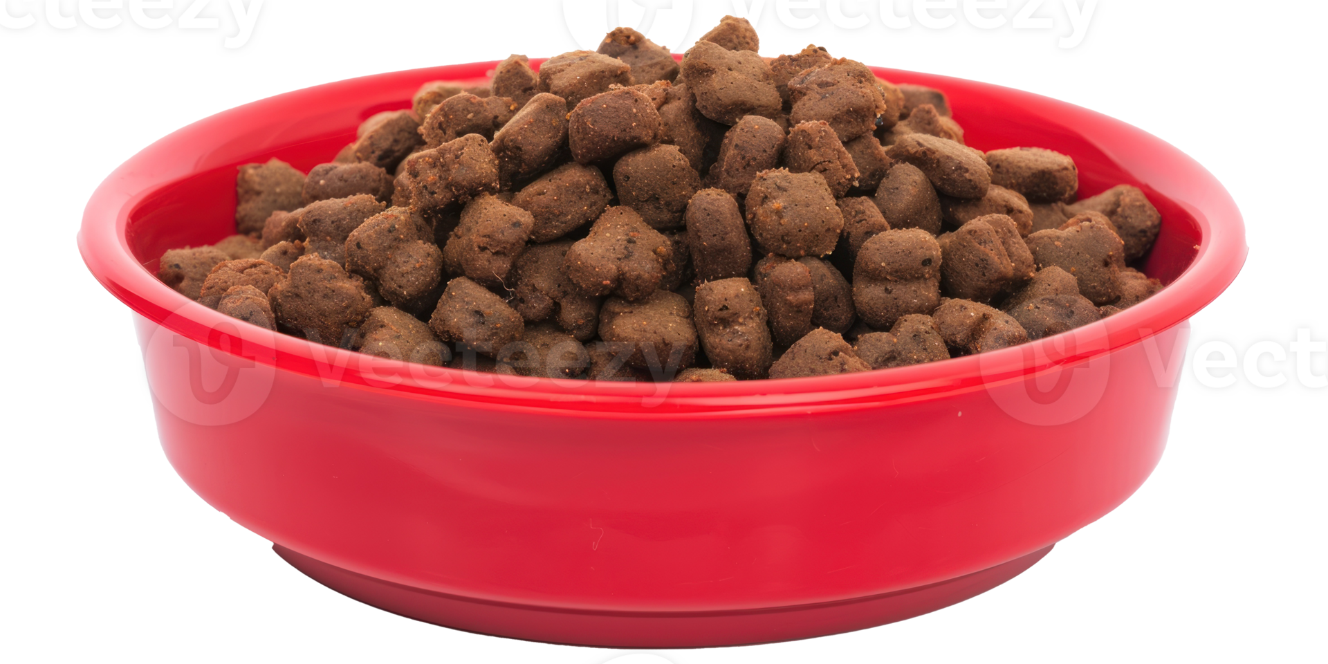 a bowl of dog food is shown on a transparent background png