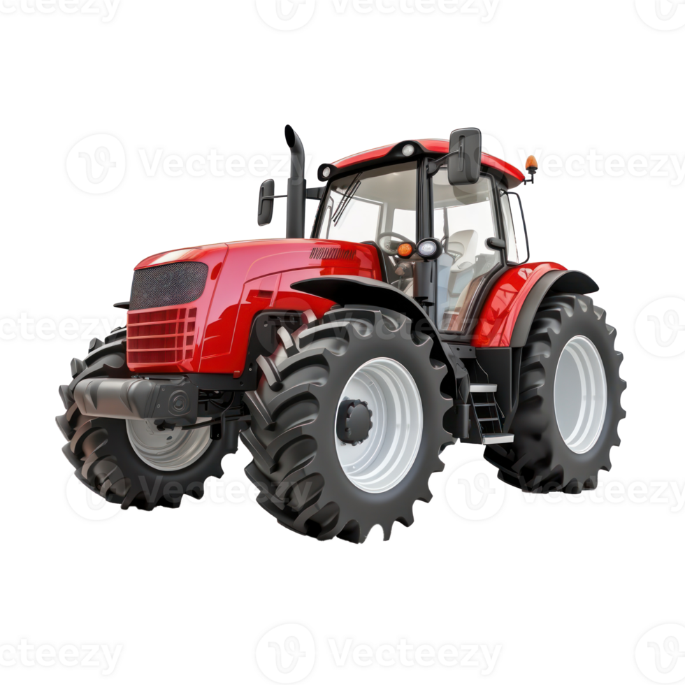 a red tractor on a transparent backgroundwhite background png