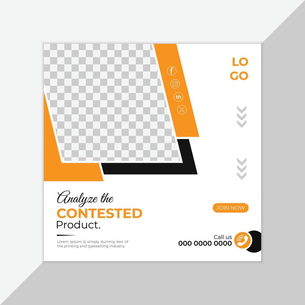 Corporate Business Social Media Post Design, Modern and Creative Post Design vector