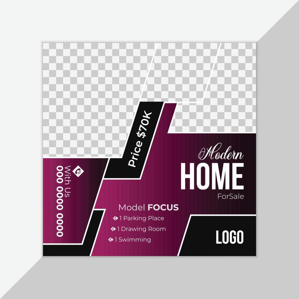 Real Estate Business Social Media Post Design vector