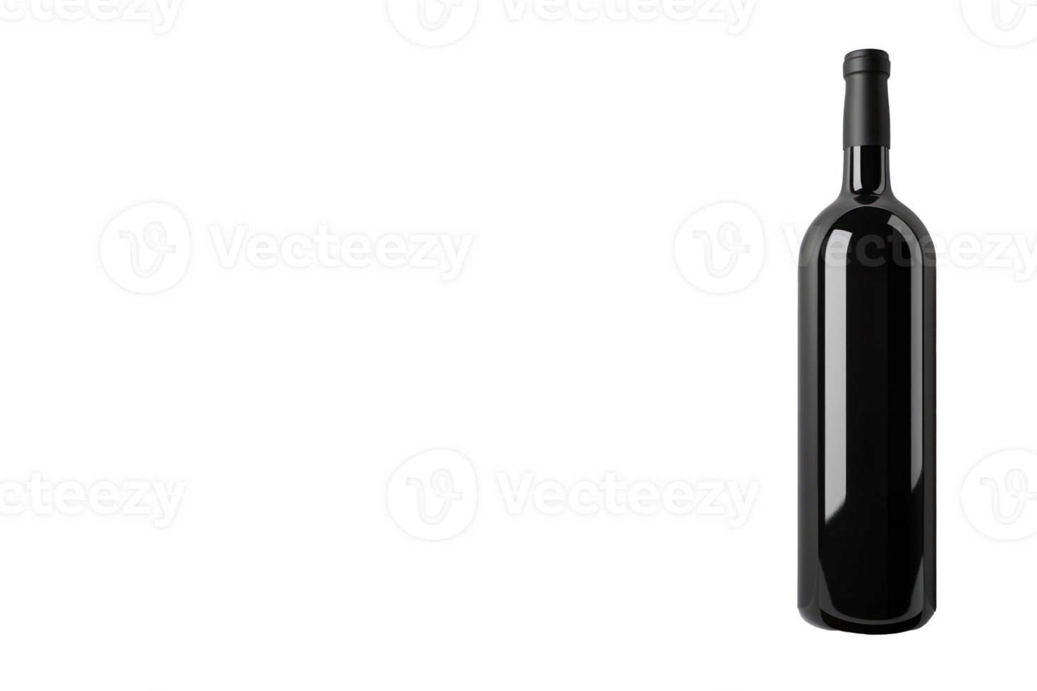 een zwart wijn fles Aan een transparant achtergrond png