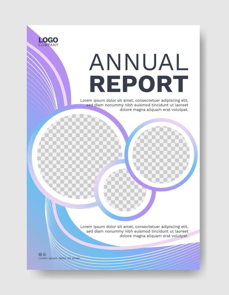 Annual report business modern brochure template vector