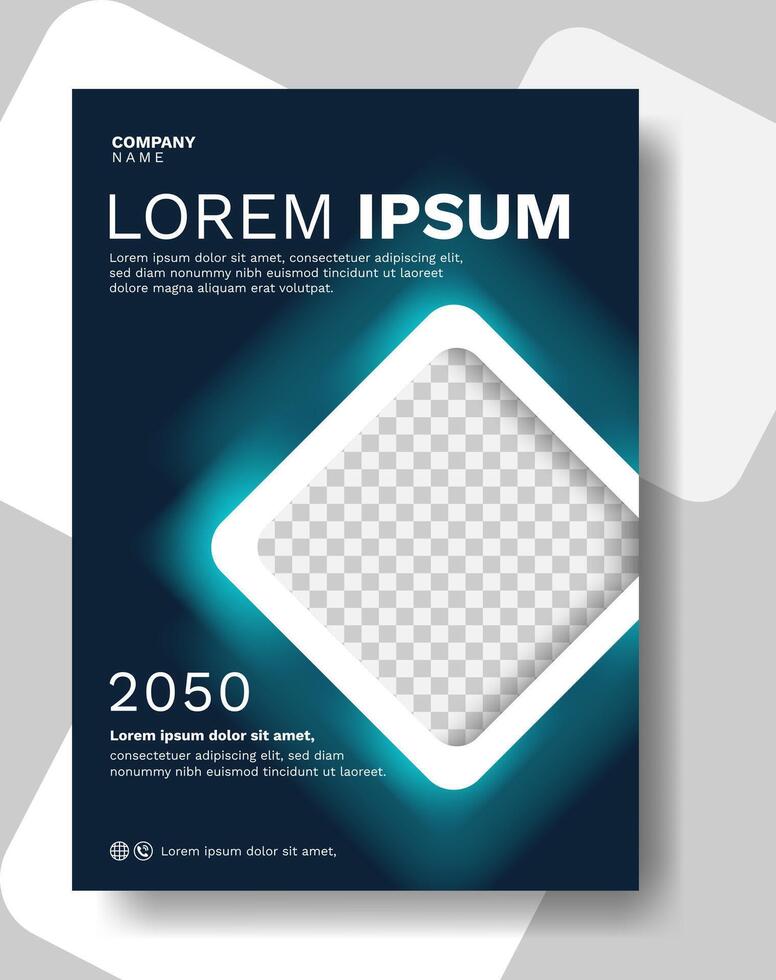 Annual report business simple brochure template vector