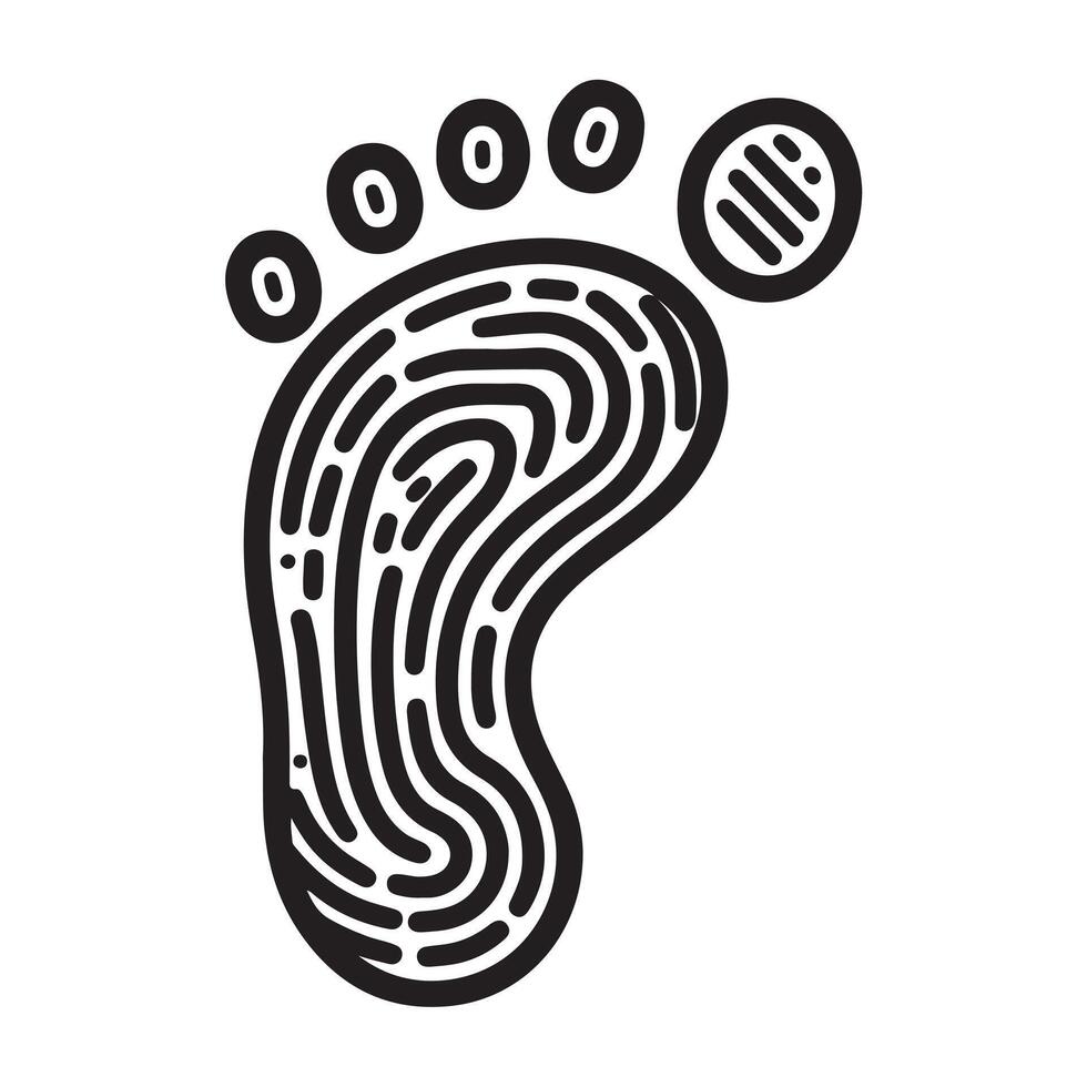 Footprint outline icon image with white background vector