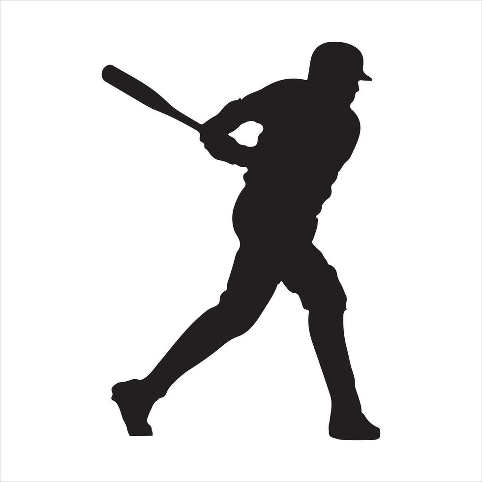 baseball player silhouette illustration,Ball,bat,baseball player silhouette white background vector