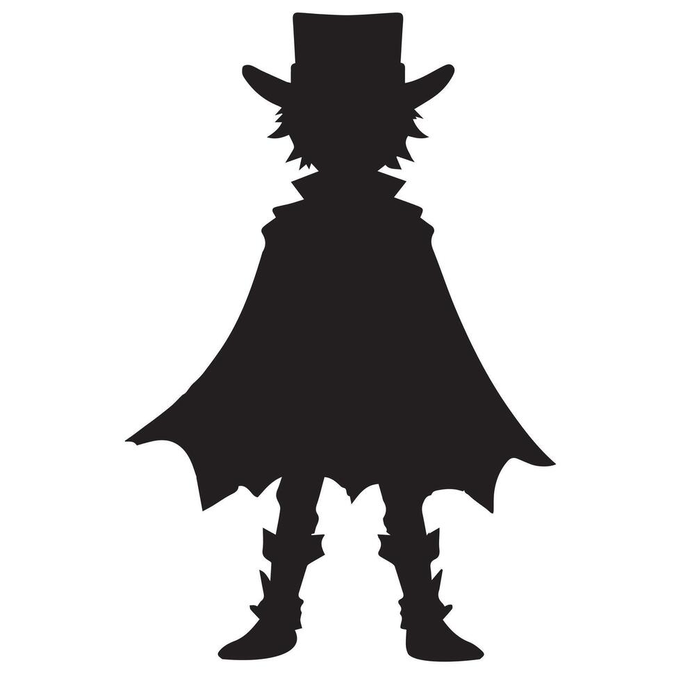 The Mysterious Magician's Silhouette vector