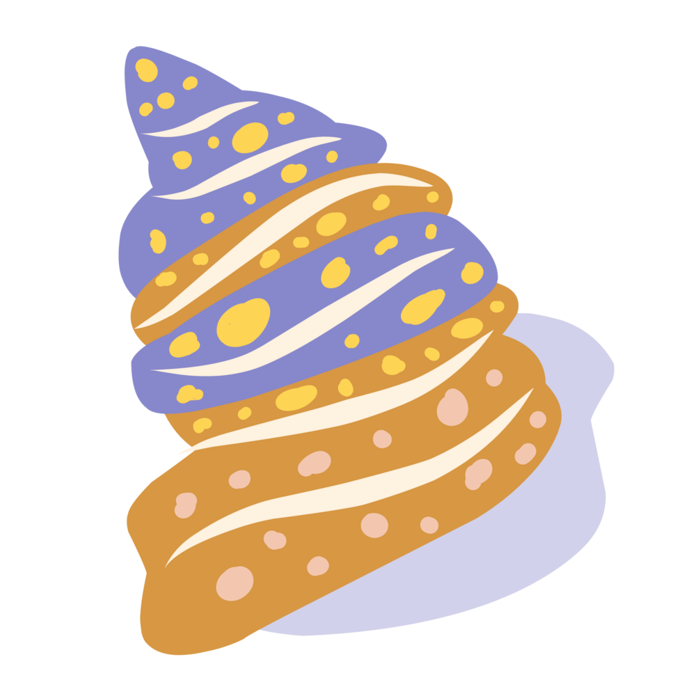 Summer seashell illustration png