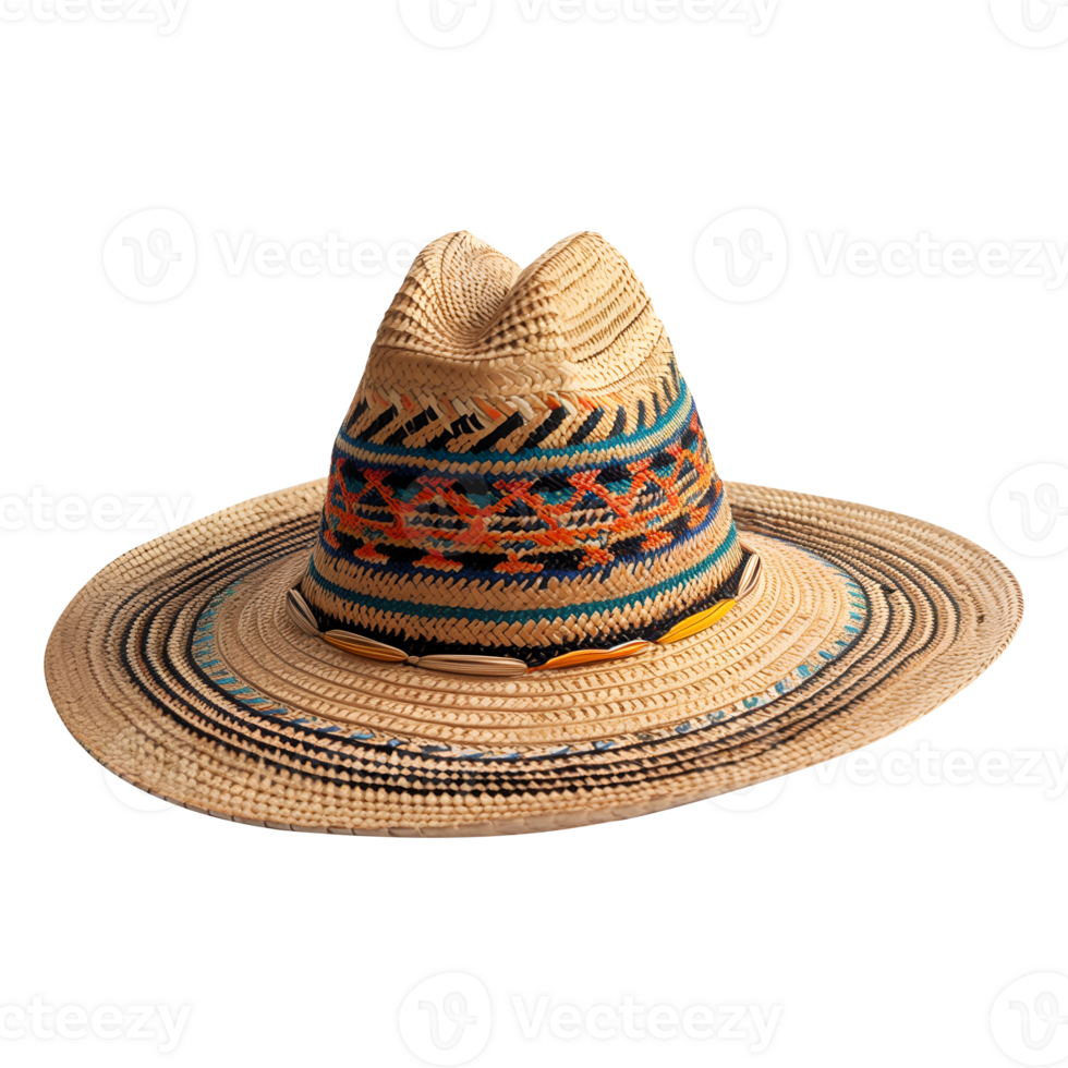A colorful hat with a black band and a yellow band png