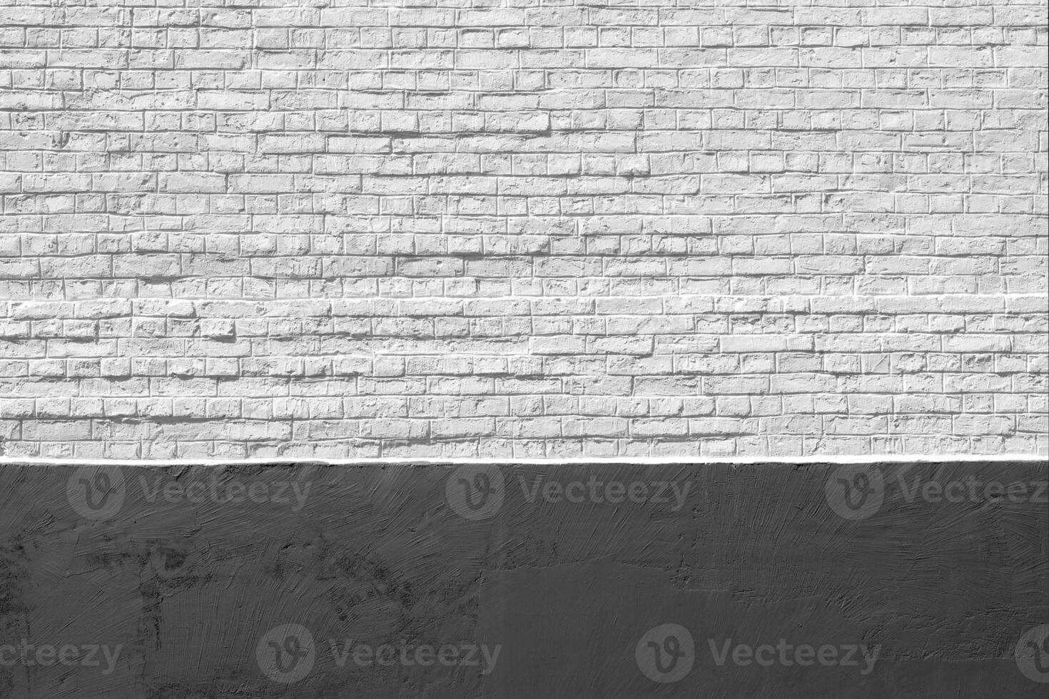 The background of the old white brick wall for design interior and various scenes or as a background for interviews. photo