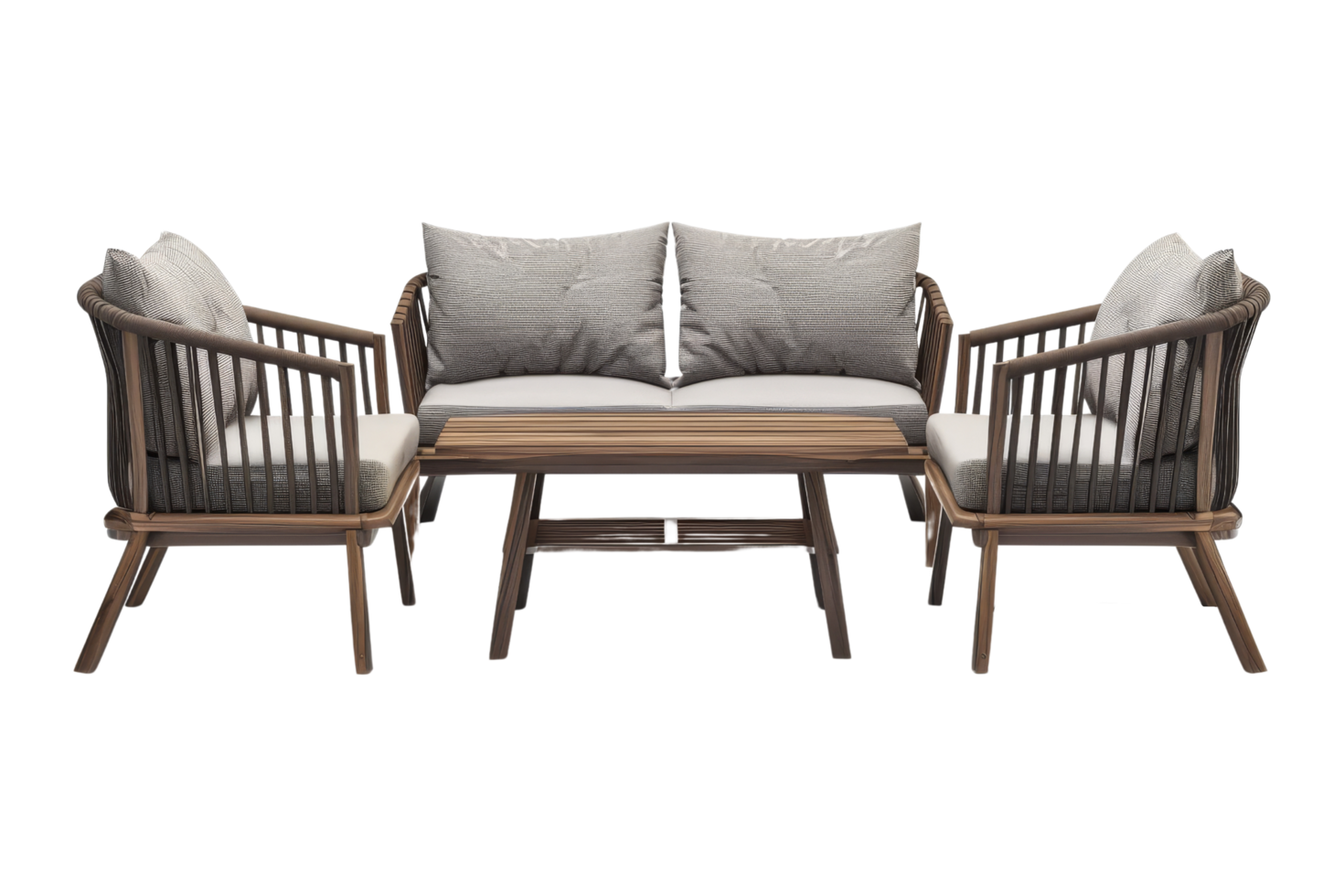 Weathered Wooden Bench isolated png