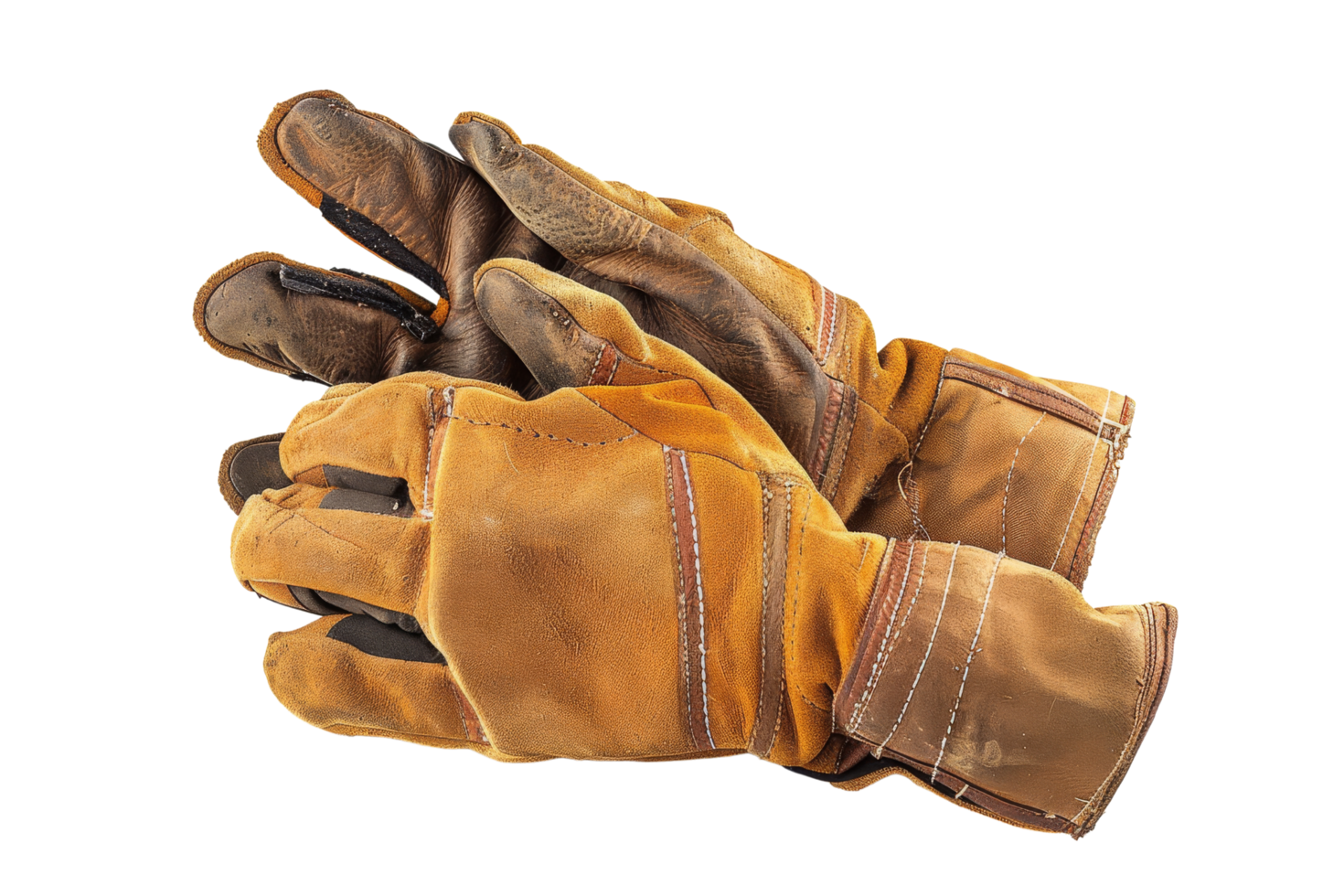 Old Leather Work Gloves png