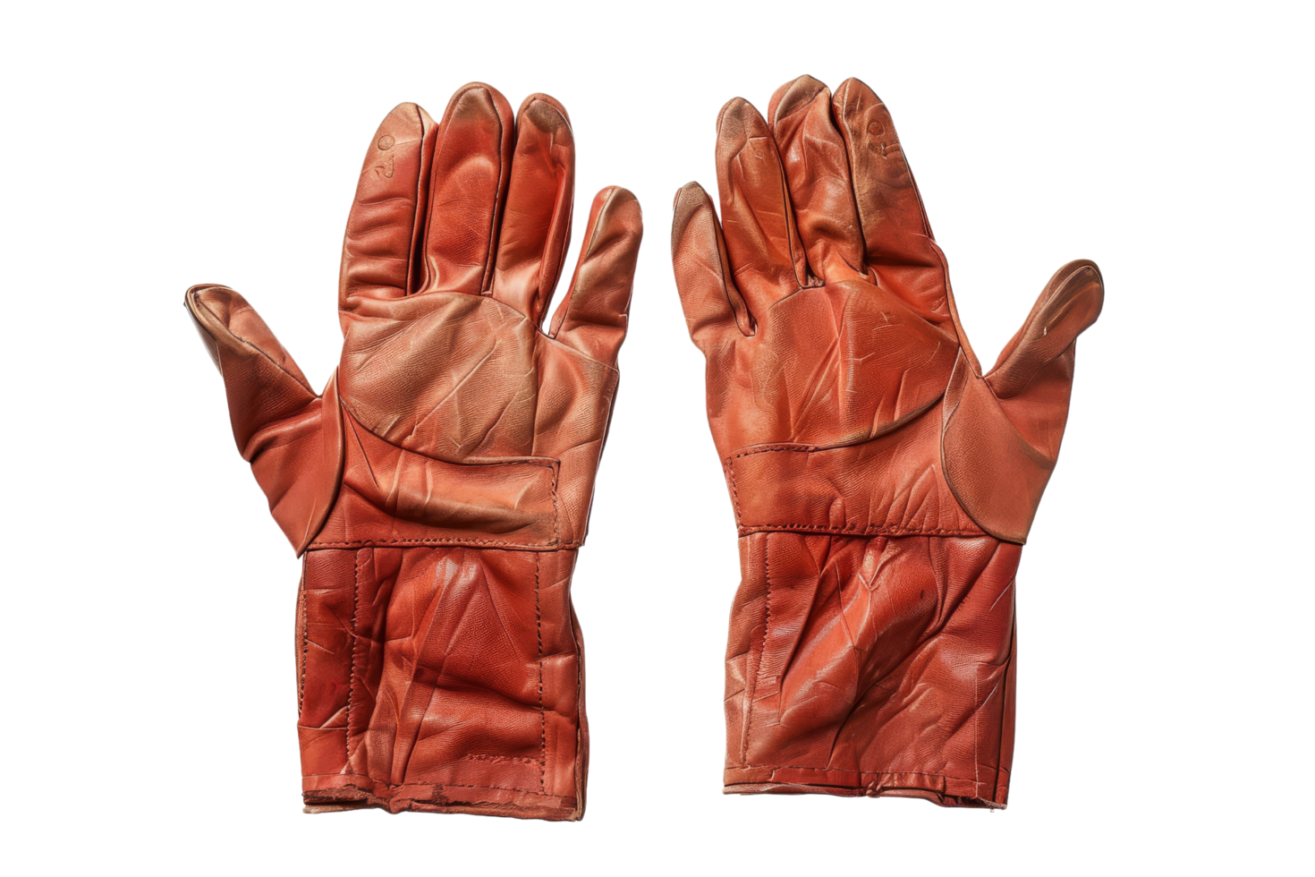 Pair of Red Leather Gloves png