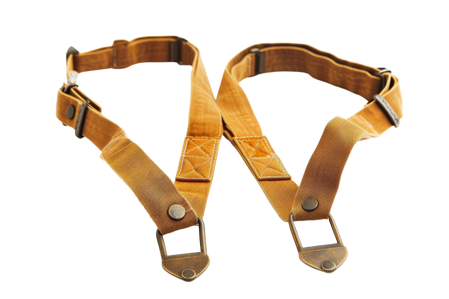 Brown Leather Strap with Metal Buckle png