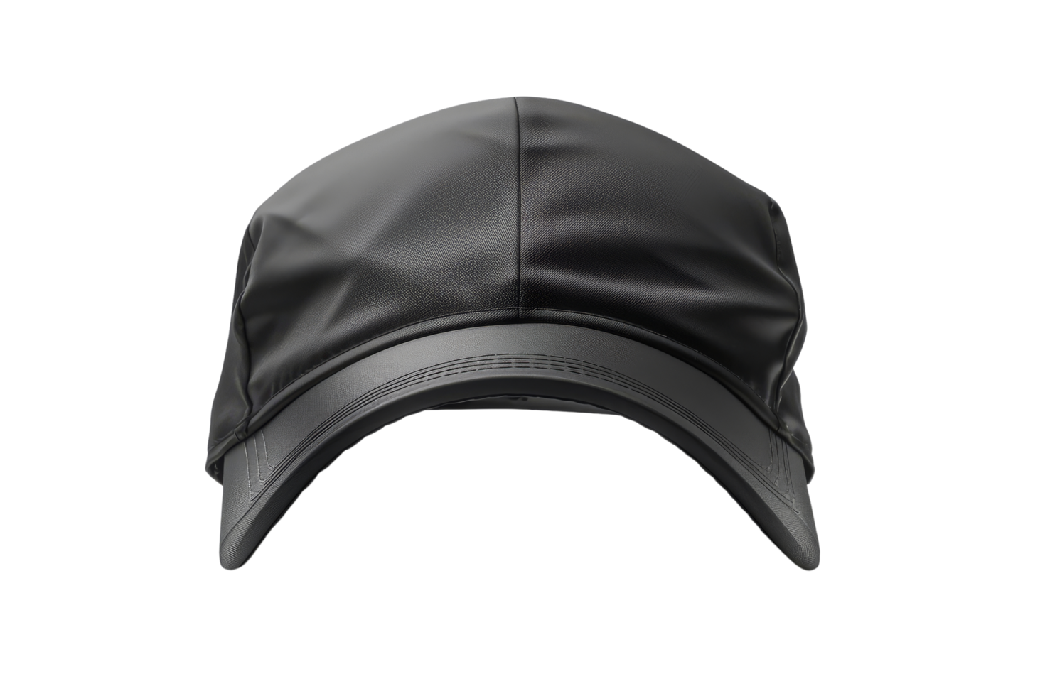 Black Leather Baseball Cap Mockup png