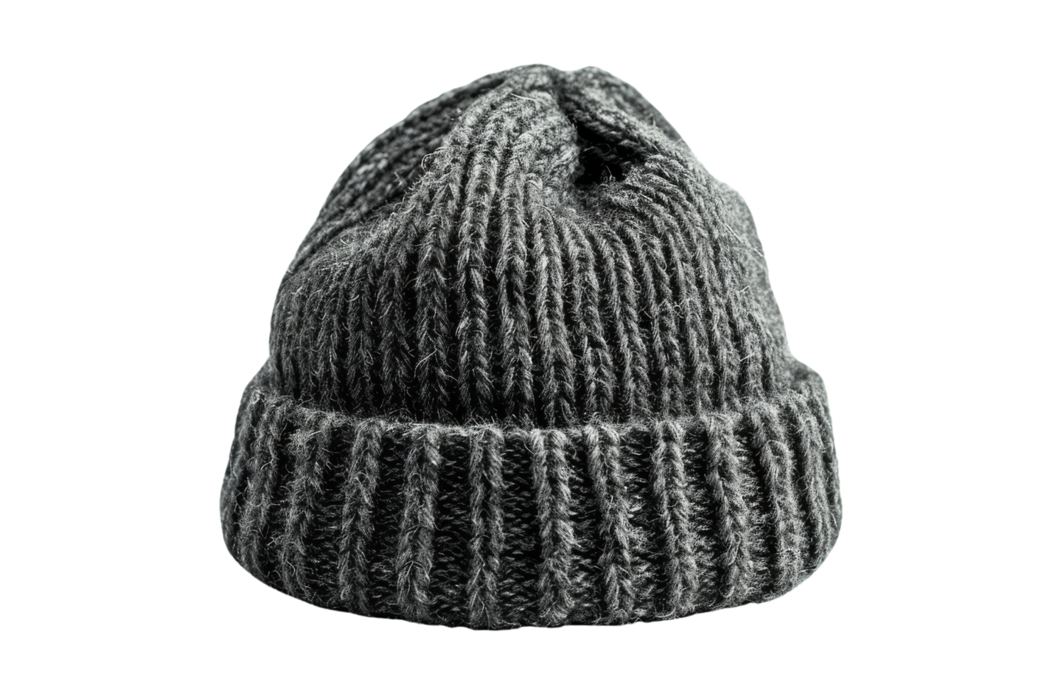 Grey Knit Beanie Hat png
