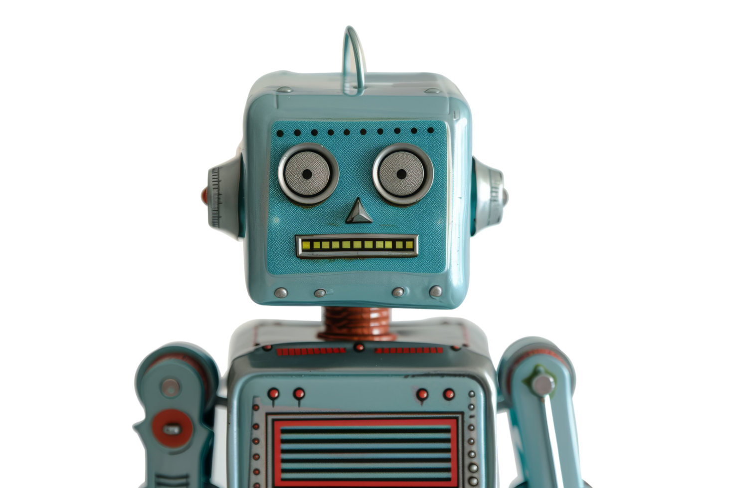 Vintage Tin Robot Toy png