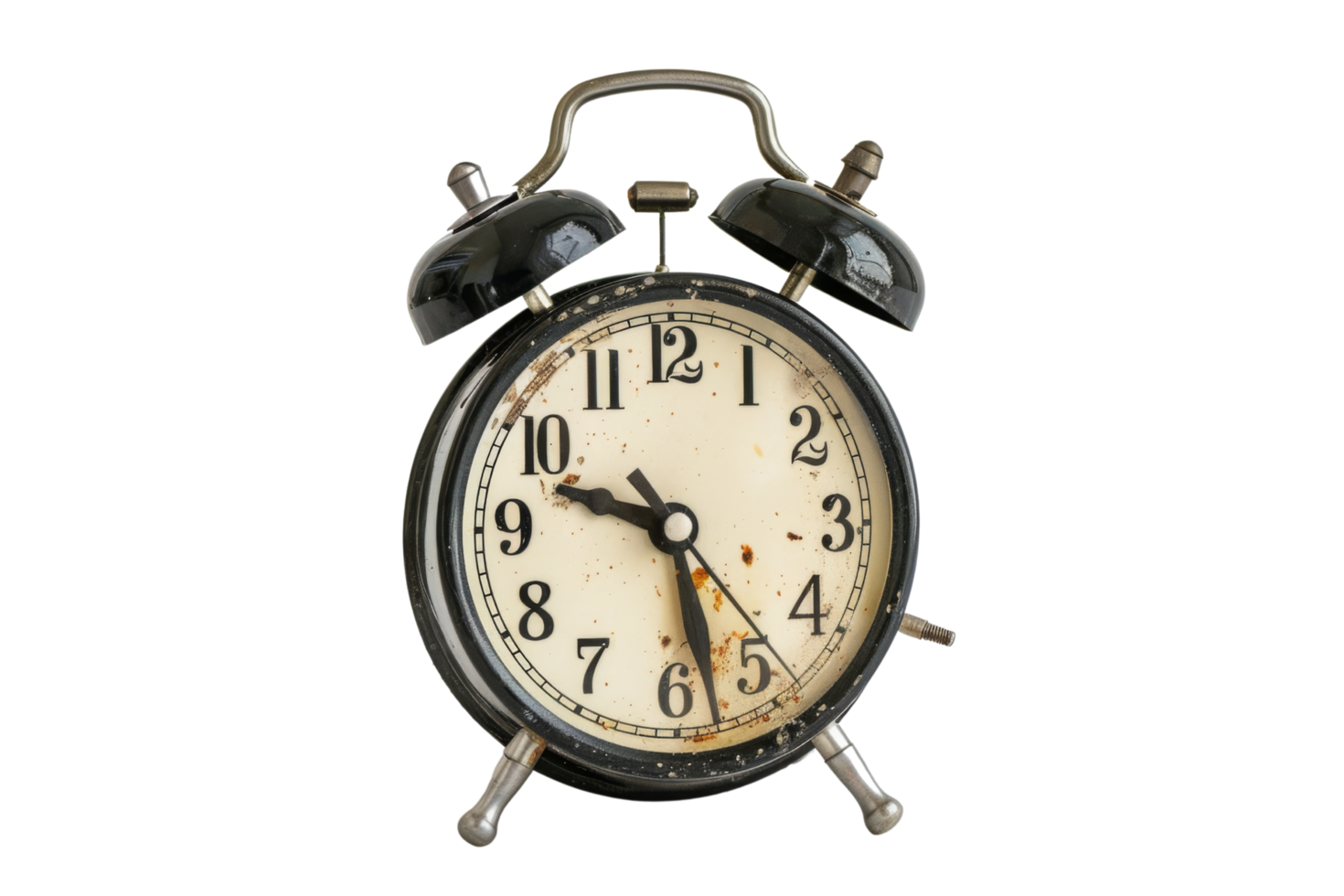 Old Black Alarm Clock png