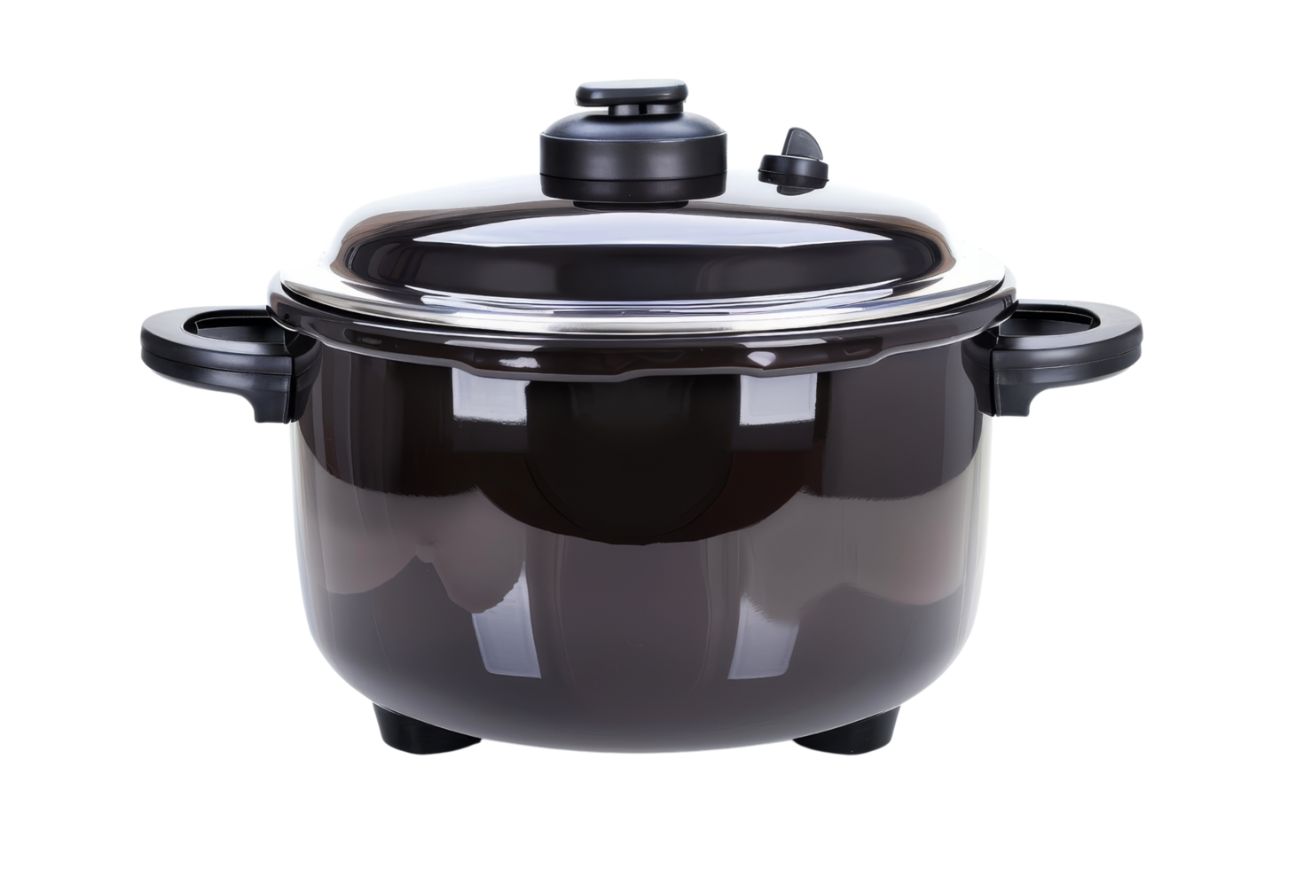 Black Pressure Cooker Isolated png