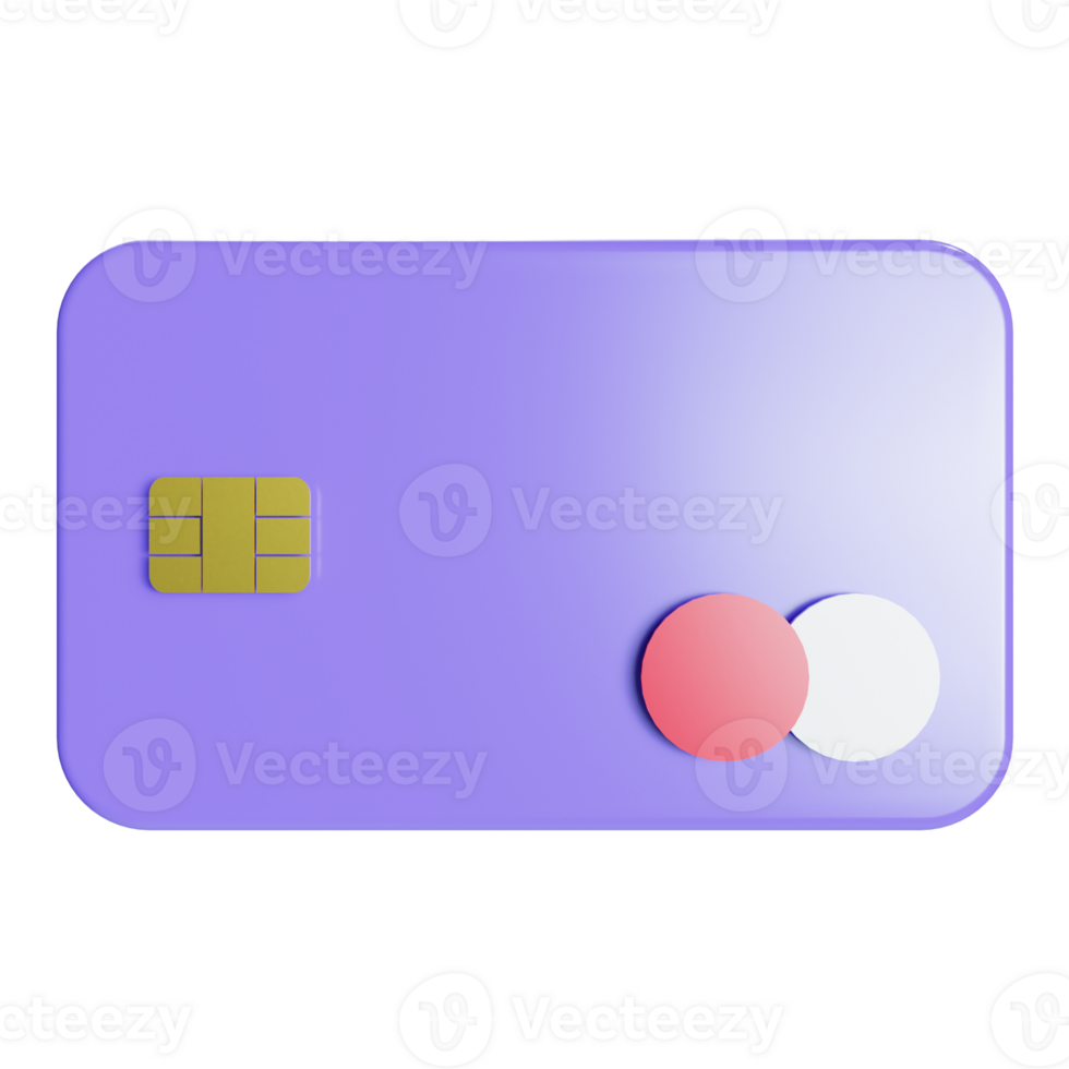 a 3d icon credit debit card payment with logo png