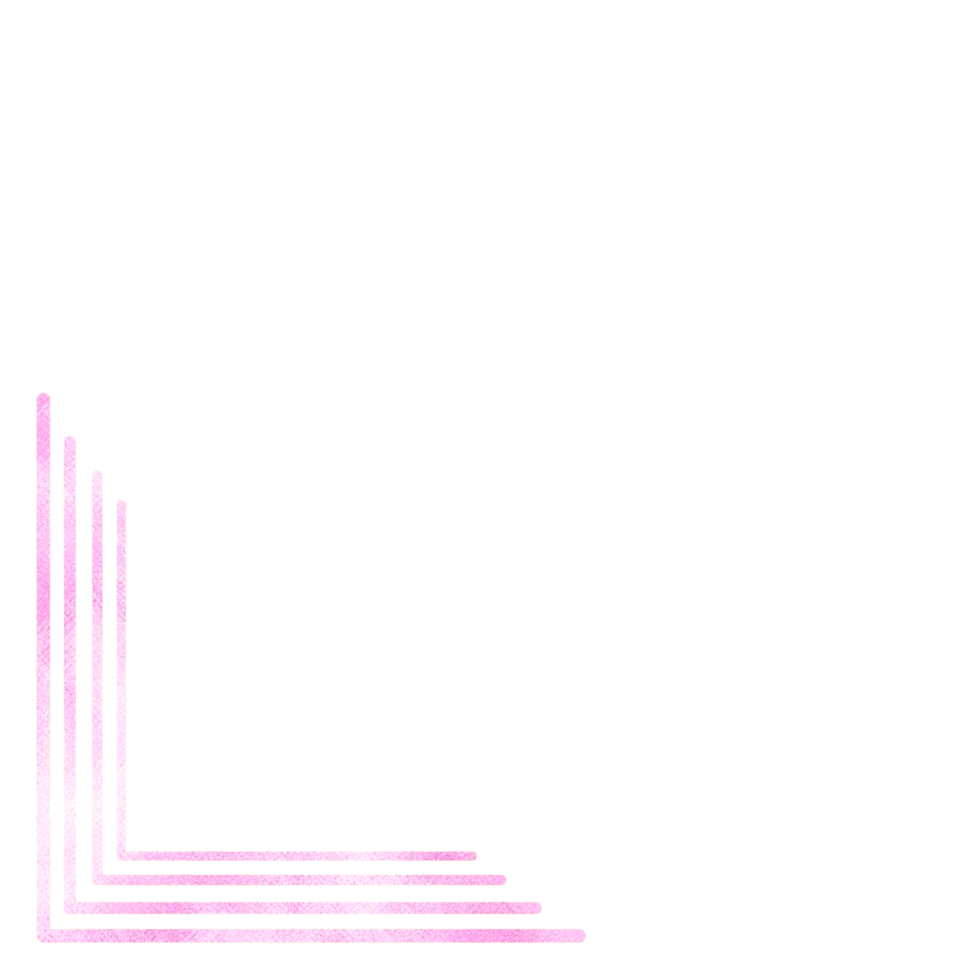 Glittery Pink Corner Frame on a Transparent Background png