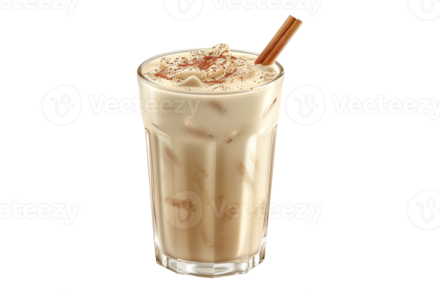 Horchata cream shake isolated on transparent background. png