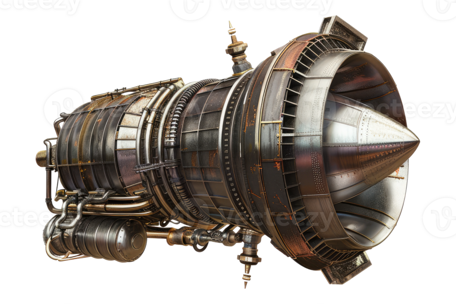 Edge rocket engine isolated on transparent background. png