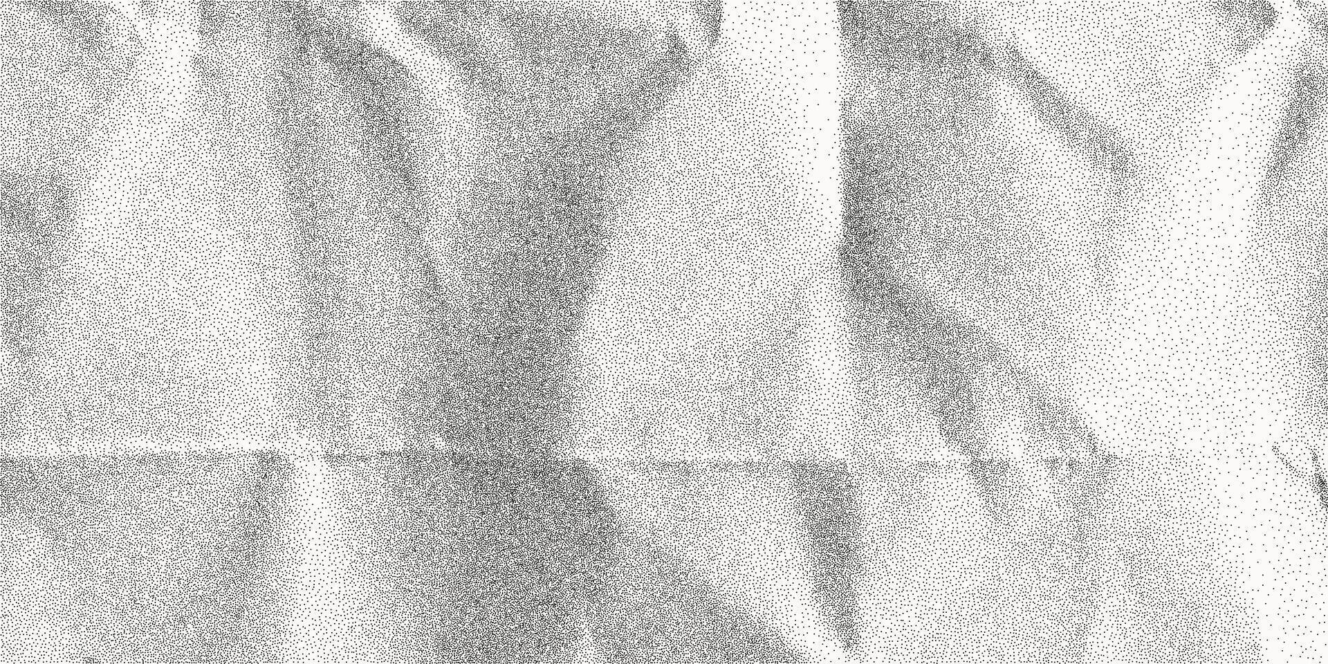 Black dotted textured background, noisy gritty dot halftone effect, illustration. Fashionable banner in grunge style. A folded old dusty sheet of paper. vector
