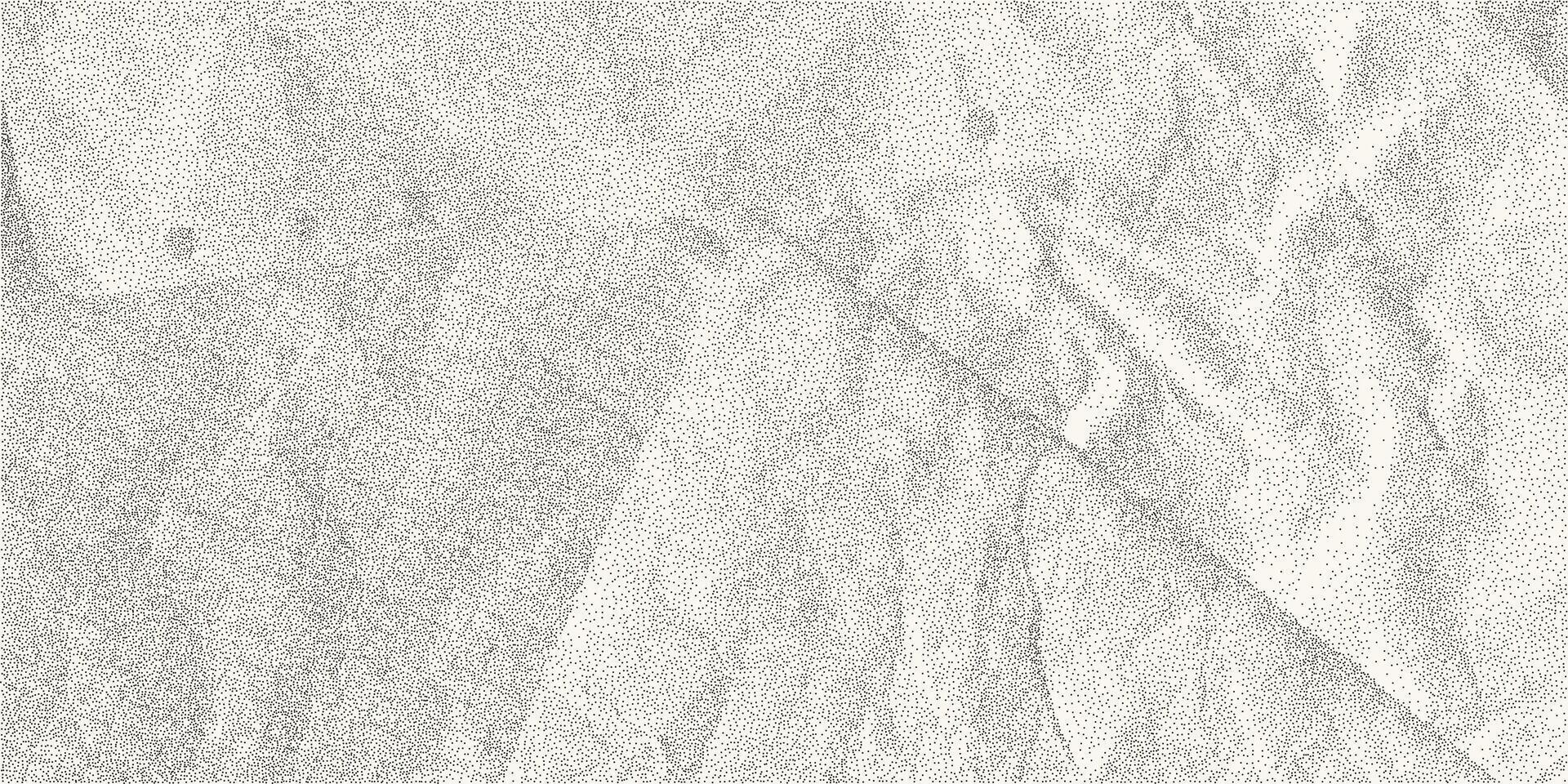 Black dust textured background, sheets of crumpled checkered, dotted, craft paper. Noisy gritty dot halftone effect, retro banner in grunge style, overlay. vector