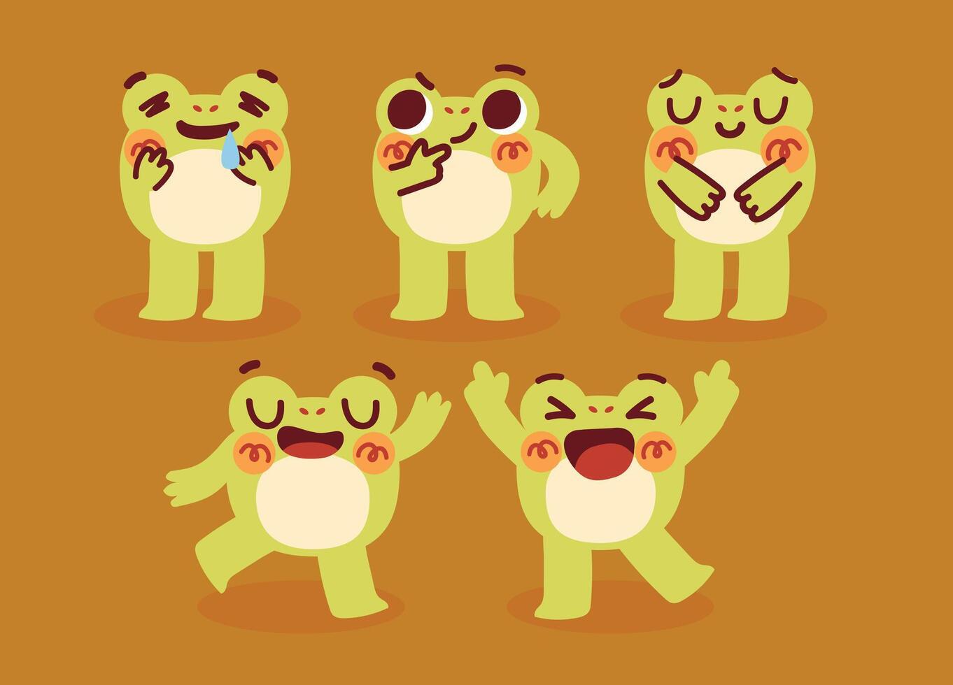 Cute Frog Illustration Character vector