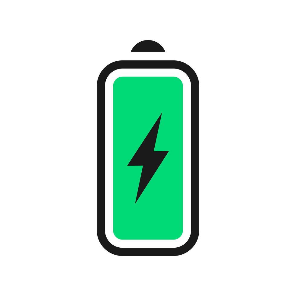 Fast charging battery symbol, power concept icon. vector