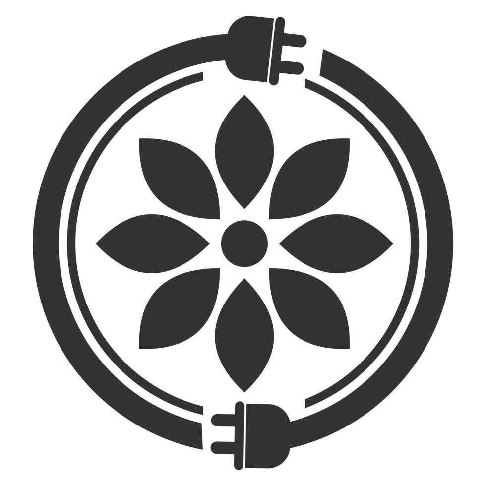 Electric and eco charge plug vector